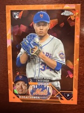 2023 Topps Chrome Update Sapphire Kodai Senga RC Orange Rookie #/25 Mets