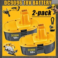 2PACK 18V For Dewalt 18 VOLT XRP DC9096 DC9098 Ni-Mh Battery DC9099 DC9096-2 7AH