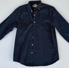 NWT Old Navy Button-Up Shirt Men s M Navy Blue Long Sleeve FREE SHIPPING