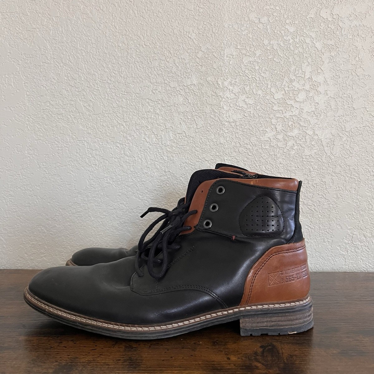 BULLBOXER Biltmore Mens Black/Cognac Leather Boots BULLBOXER Biltmore Mens Black/cognac Leather Boots | eBay main image 2