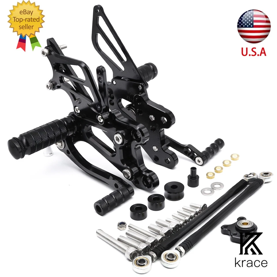 适用于本田 CBR600RR 2003 2004 2005 2006 年 2006 年 CNC Rearset Footpeg 后组踏板 GP 美国 — 第 3/4 张图片