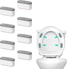 8Pcs Toilet Seat Bumpers, Universal Toilet Seat Spacers for Bidet Strong Adhesiv