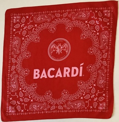 M51 A rot Logo Design 21 Zoll Quadrat Vintage Baumwolle Bandana Schal für BACARDI