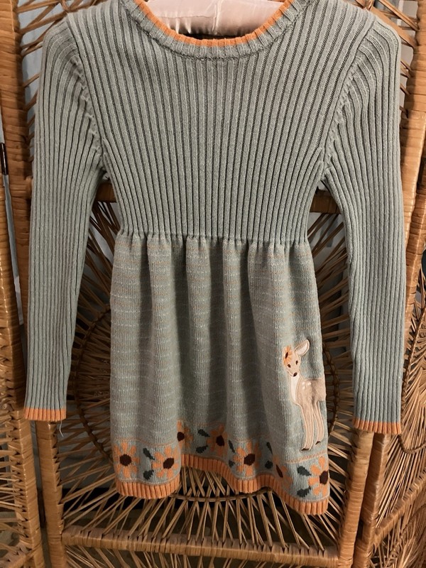 Cynthia Rowley 7/8 Girls Deer Sweater Dress