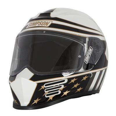 #ad #ad Simpson Motorcycle Speed Bandit Full Face Helmet Americana Gold Large $299.95