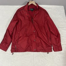 Vintage Ralph Lauren Women  s Small Windbreaker Track Suit Top Jacket Red 90s