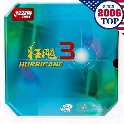 DHS Hurricane 3 NEO Table Tennis Rubber Sponge Thickness 2.2mm/40°,Red or Black