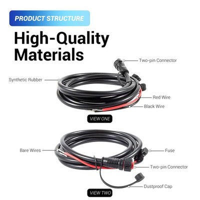 010-10922-00 2-Pin Power Cable Fits Garmin GPSMAP 4008 4210