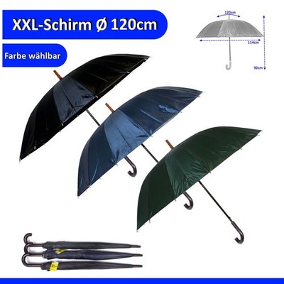 Regenschirm XXL Automatik Stockschirm Partnerschirm Ø120cm groß Sturm Farbmix