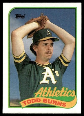 1989 Topps Todd Burns Rookie Oakland Athletics #174