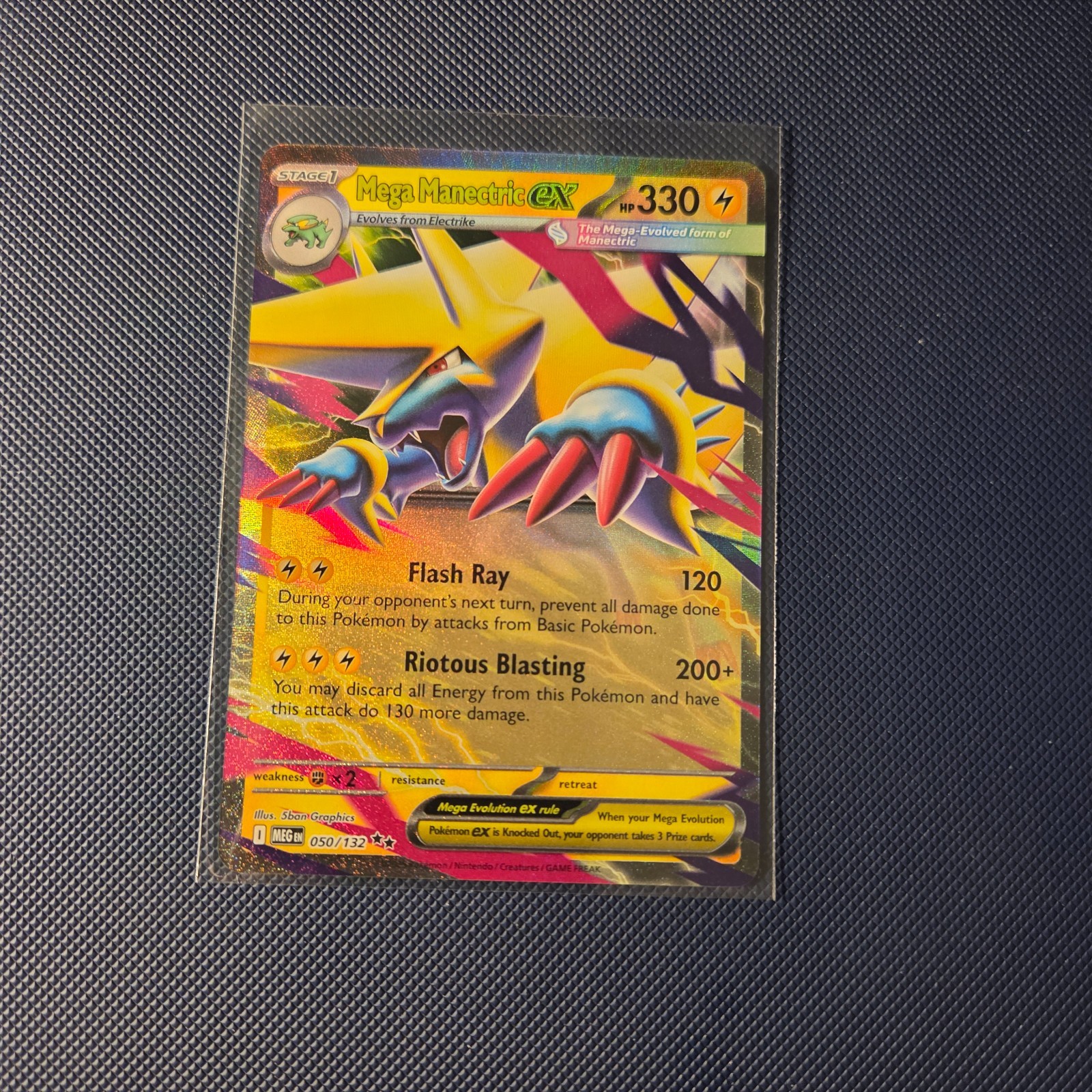 Mega Manectric ex 050/132 ME01: Mega Evolution Double Rare Holo NM