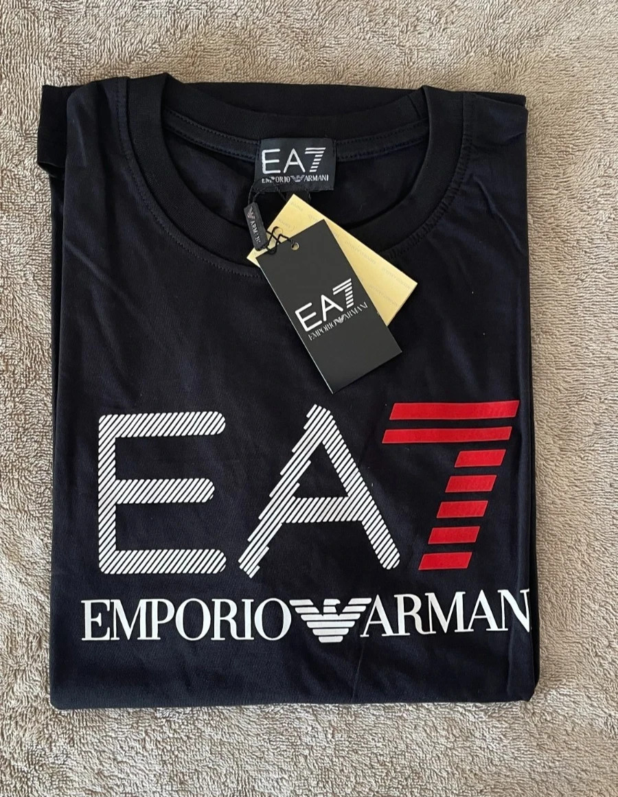 Men's  Emporio Armani EA7  short sleeve crew neck Cotton T-Shirt L, XL
