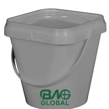 Buckets 288 x 1l black Square Lid And Round Bucket/tub With Handle. Durable  