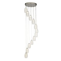 HäNgeleuchte HäNgelampe Led Ø 52Cm H: Max. 2M Chrom Warmweiß 3000 K Metall Glas