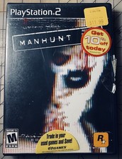 Manhunt PlayStation 2 - PS2 w/ Case  Manual - Tested - Rockstar Games 2003