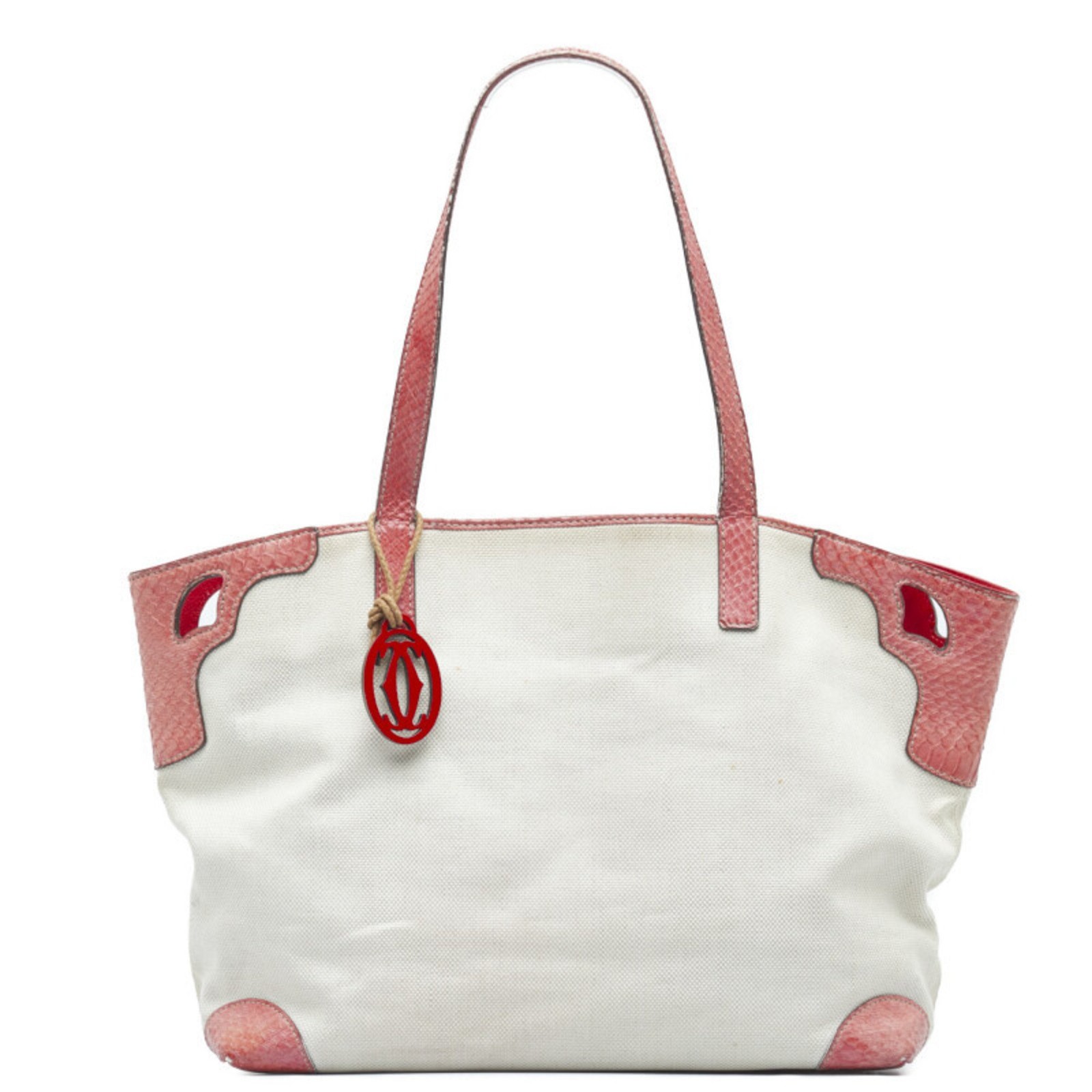 Cartier Marcello Python Embossed Shoulder Bag Tot… - image 1