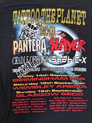 Tattoo Planet 2001 Pantera Slayer Cradle Filth Therapy