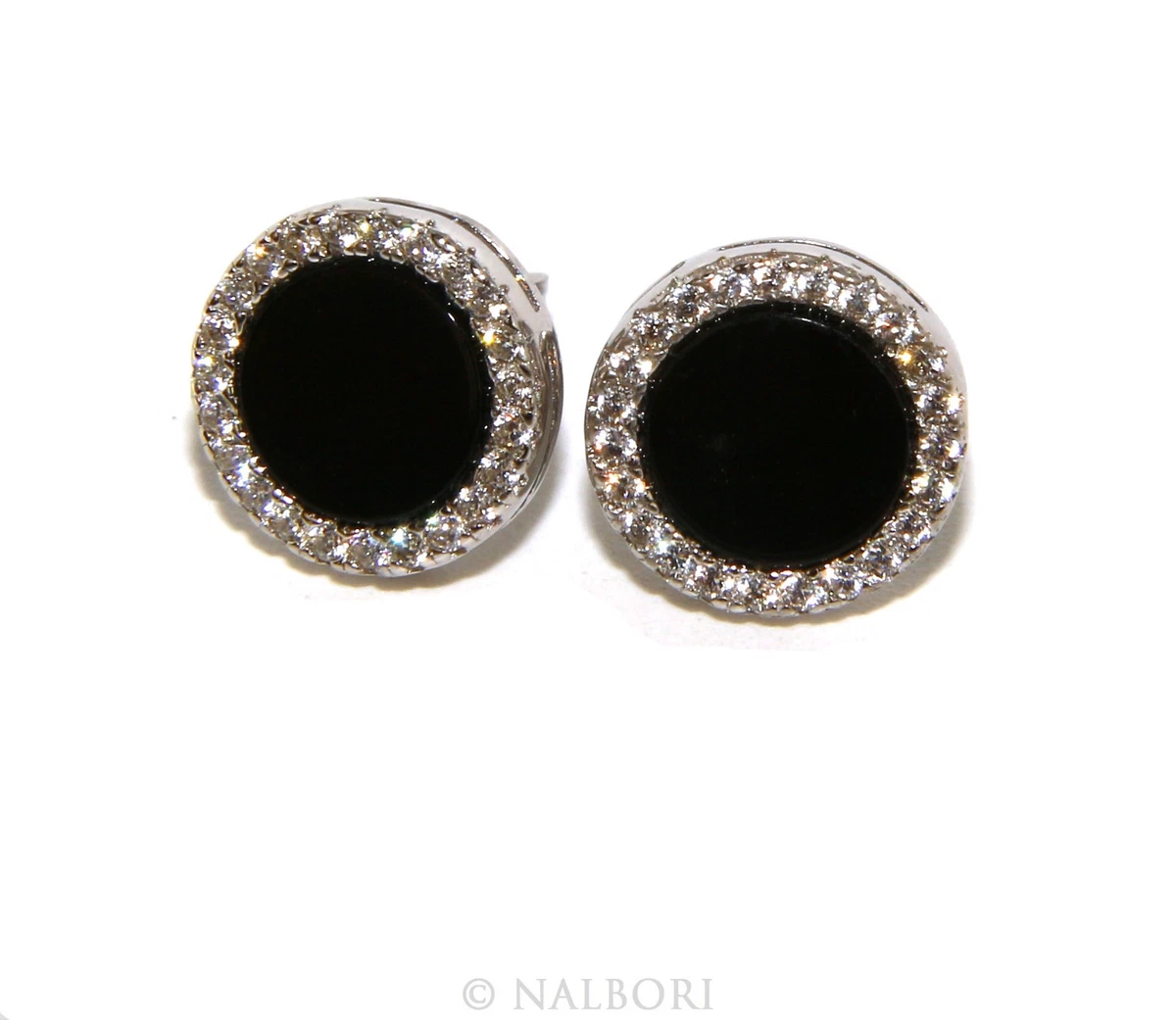 Orecchini A Perno In Argento 925 Con Pietra Onice Nero A Forma Di Pera 5x7 Mm - Gioielli Fatti A Mano Dall'India - 2