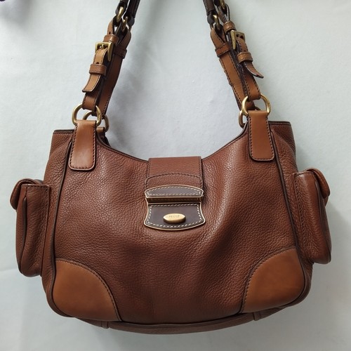 Bolso de Hombro PRADA Vitello Daino Rocket Marrón Cuero Bolsillos Pushlock - Imagen 14 de 24