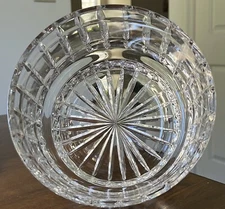 Dresden~ German DEEP HAND CUT 24% Lead Crystal Centerpiece Bowl 8"