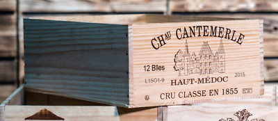 Französische Weinkiste Kiste 6 & 12 Flaschengrößen Holz Original Aufbewahrung Pflanzkorb