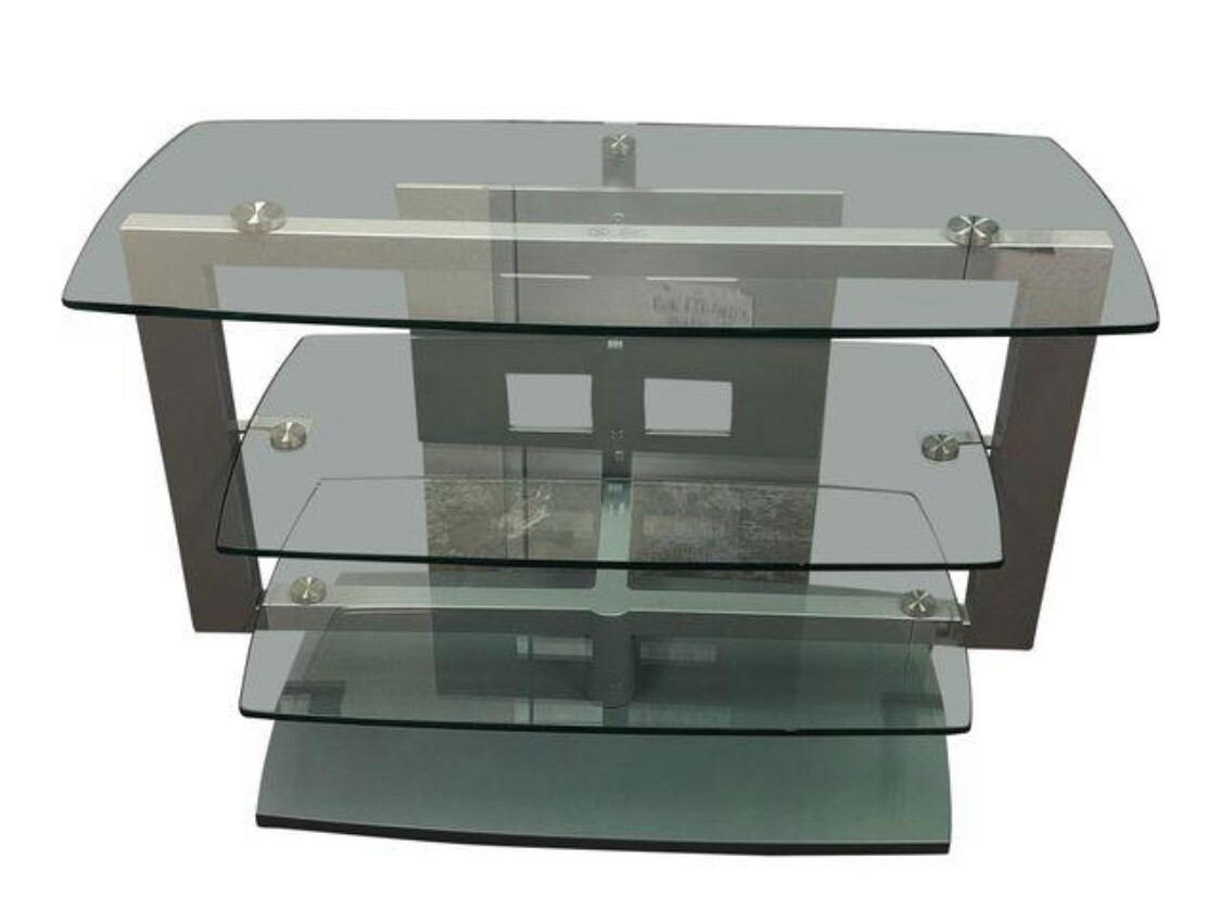 &nbsp;black Metal 3 Shelf Tempered Glass Ohio Pickup