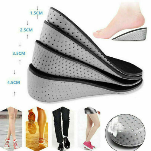 2-4 cm Shoe Height Increase Insoles Cushion Heel Lift Foot Pad Insert Taller - Picture 4 of 13