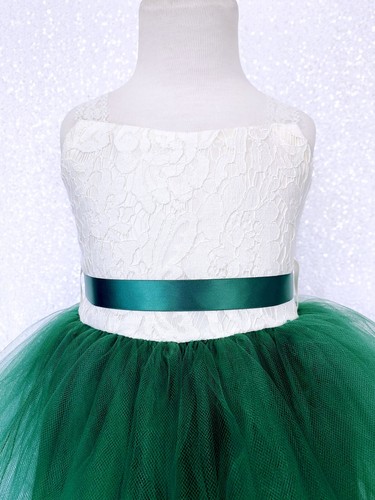Lace Ivory 2 Layer Multicolor Tulle Dress Spring Summer Wedding Birthday Party - Picture 36 of 66