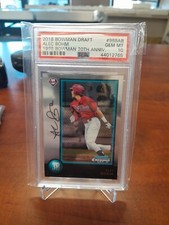 2018 BOWMAN DRAFT 1998 BOWMAN 20TH ANNIVERSARY 98BAB ALEC BOHM  PSA 10
