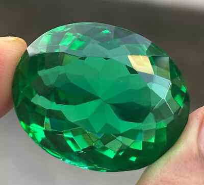 Green Emerald 118-120Ct Colombian Huge Oval Cut Natural Certified Loose Gemstone