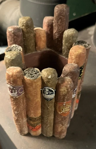 Cigar Shaped Box Ash Tray Tobacco Memorabilia Collectible RARE VGC