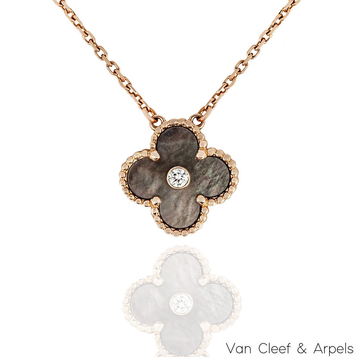 Van Cleef Arpels Grey Mother Of Pearl Vintage Alhambra Holiday