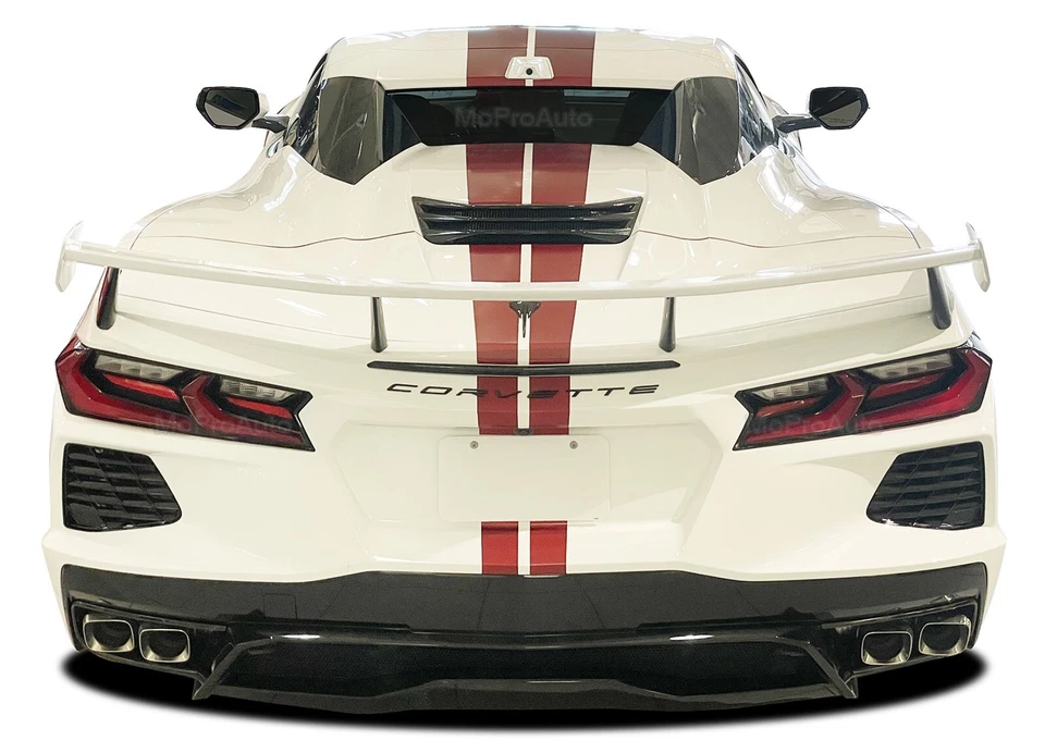 C8 RALLY 2020-2024 Chevy Corvette C8 Racing Stripes Hood Vinyl Graphic Decals Foto 3 de 4