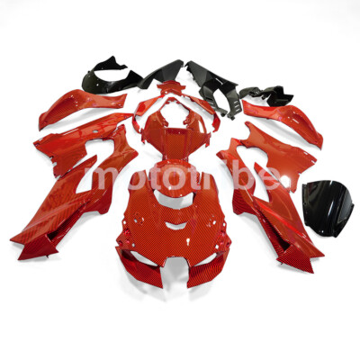 Red Carbon Fiber Painted Fairing Body Kit For Kawasaki Ninja ZX10R 2021-2024 USA