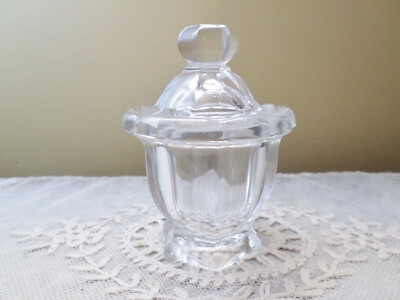 BACCARAT CRYSTAL BRETAGNE LIDDED MUSTARD POT/JAM JAR 4 1/2'' RETIRED