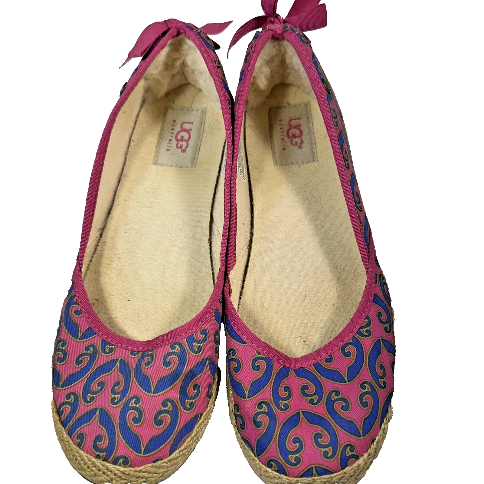 Scarpe UGG Australia donna 7 5 Indah Marrakech ballerine slip on 1002691 rosa