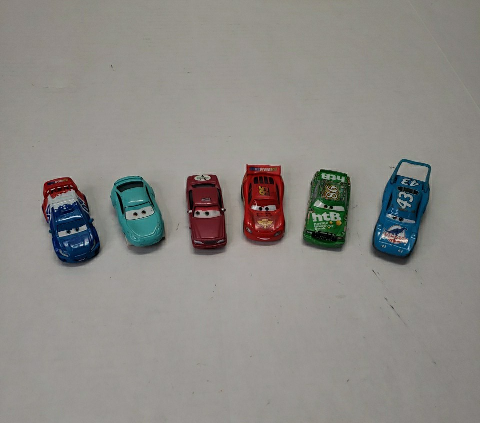 6 Disney Pixar Cars Toys - Lightning McQueen, Kori Turbowitz, Chick Hicks