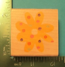 Inkadinkado POLKA DOT FLOWER BLOSSOM Rubber Stamp