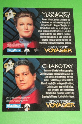 1995 STAR TREK VOYAGER SEASON 1 SERIES 1 SPECTRA FOIL CREW INSERT CARD SET S1-S9 - Picture 12 of 16