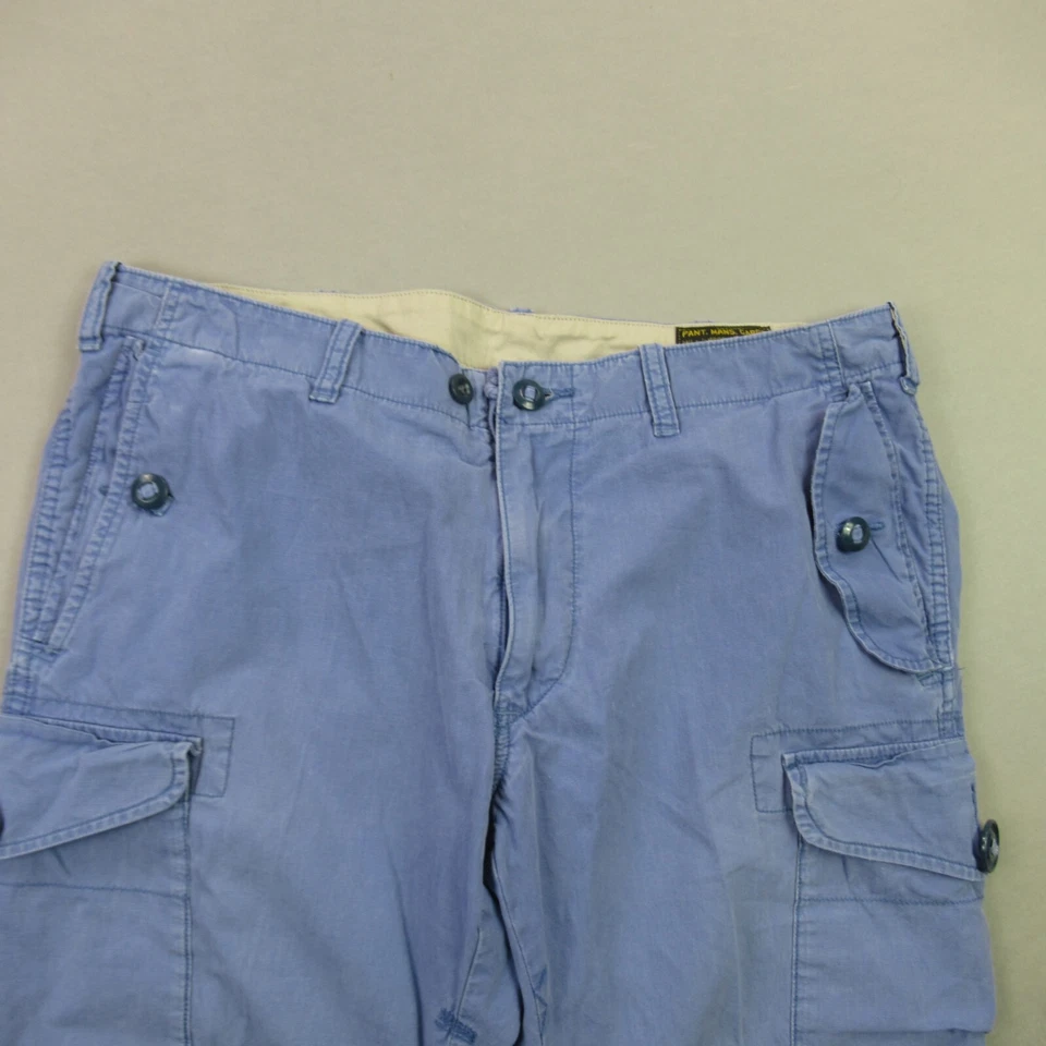 Брюки женские Polo Ralph Lauren 36X32 карманы карго прямые штанины синие - Изображение 2 из 4