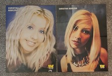 Rare lot de 2 affiches retireuses Christina Aguilera vintage Bill Reitzel
