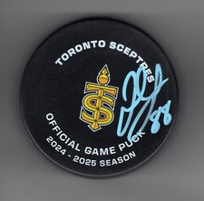 Julia Gosling signed PWHL Toronto Sceptres game puck  PROOF