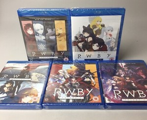 Rwby Volumes 1 5 Blu Ray Bundle Anime Ruby Rose Rooster Teeth New Ebay