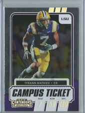 2021 Contenders Draft Tyrann Mathieu Silver Campus Ticket Chargers Card #74