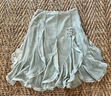 New Rare NWT Anthropologie Moss Velvet Floral Applique Skirt 4