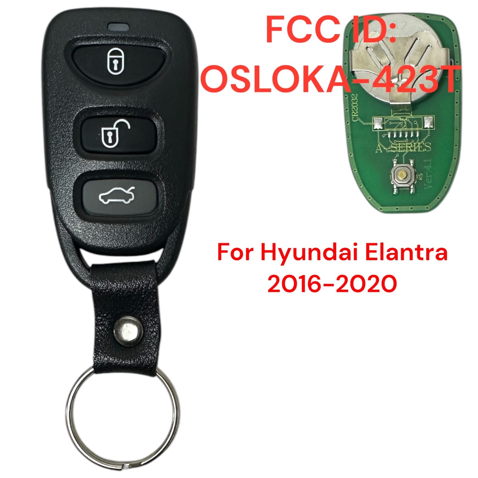 Remote control fob for Hyundai Elantra 2016 2017 2018 2019 2020 P/N: 95430-F2300