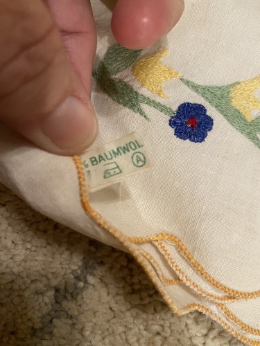 Baumwole Cotton Table Topper Childrens Baby Bears Ducks 30” Machine Embroidery - Picture 7 of 7