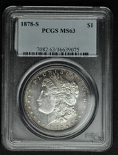 1878 S - Morgan Silver Dollar - PCGS MS63