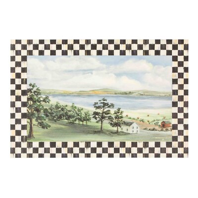 MacKENZIE CHILDS LANDSCAPE FLOORMAT 3' x 5' BNIB