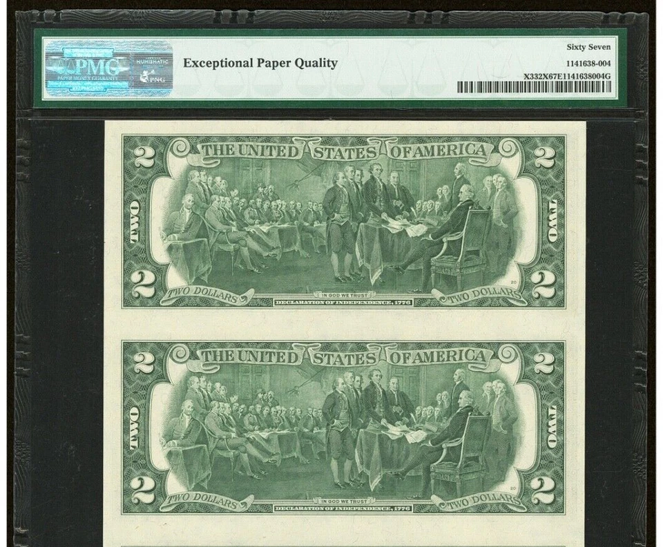 1976 $2 Federal Reserve*STAR*note-UNCUT Sheet of 4--PMG 67 EPQ-Finest Graded! - Image 4 of 4
